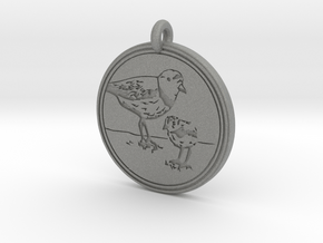 Piping Plover Animal Totem Pendant in Gray PA12