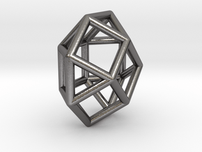 0800 J29 Square Gyrobicupola (a=1cm) #1 in Polished Nickel Steel