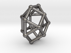0801 J29 Square Gyrobicupola (a=1cm) #2 in Polished Nickel Steel