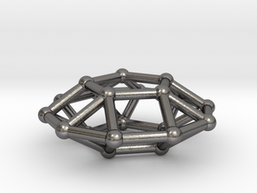 0804 J30 Pentagonal Orthobicupola (a=1cm) #2 in Polished Nickel Steel