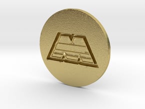 M-Tron coin in Natural Brass