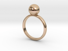 Single Ball Ring in 14k Rose Gold Plated Brass: 6 / 51.5