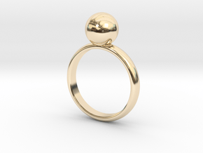Single Ball Ring in 14K Yellow Gold: 6 / 51.5