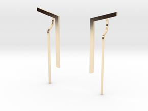 Minimal Elle Earrings in 14K Yellow Gold