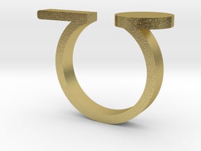 Minimal Line and Circle Ring in Natural Brass: 4.5 / 47.75