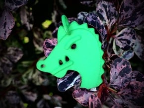 Dragon Emoji Pendant in Green Processed Versatile Plastic