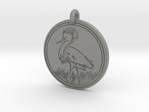 Snowy Egret Animal Totem Pendant  in Gray PA12