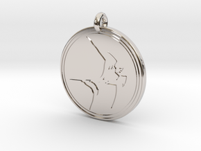 Swallow Animal Totem Pendant in Rhodium Plated Brass