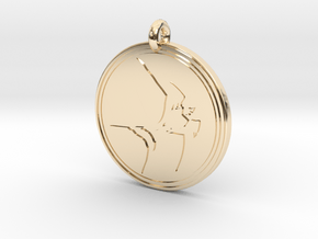 Swallow Animal Totem Pendant in 14k Gold Plated Brass
