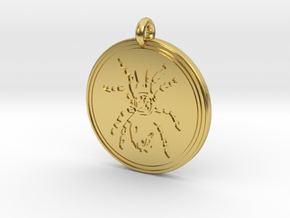 Tarantula Animal Totem Pendant in Polished Brass