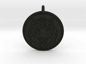 Tiger Animal Totem Pendant 2 in Black Premium Versatile Plastic