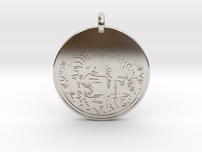 Zebra Animal Totem Pendant in Platinum