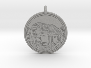 Zebra Animal Totem Pendant in Aluminum