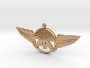 747 Wings Necklace in Natural Bronze