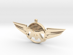747 Wings Necklace in 14k Gold Plated Brass