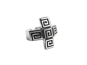 Ancient Plus Ring in Antique Silver: 7 / 54