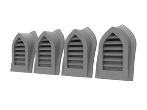 Arch Vent - Slats (4pcs) in Tan Fine Detail Plastic