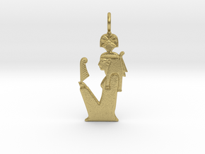 Seshat amulet in Natural Brass