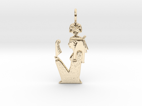 Seshat amulet in 14k Gold Plated Brass