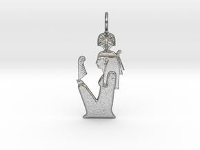Seshat amulet in Natural Silver
