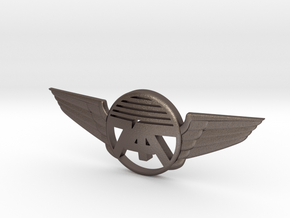 747 Pin 2018 in Polished Bronzed-Silver Steel