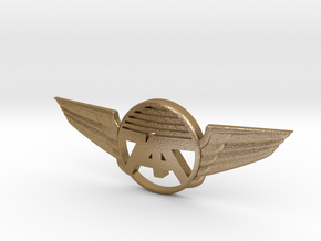 747 Pin 2018 in Polished Gold Steel