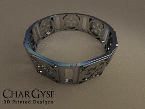 Bangle - Four Fountains in Smooth Fine Detail Plastic