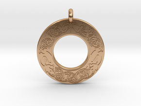 Brigantia Annulus Donut Pendant in Polished Bronze