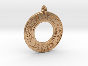 Devine Couple  Annulus Donut Pendant in Polished Bronze