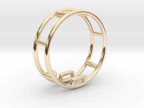 Gymnastics Wheel Pendant / Rhönrad in 14k Gold Plated Brass