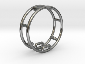 Gymnastics Wheel Pendant / Rhönrad in Polished Silver
