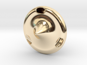 straw spinning top 3 jet in 14k Gold Plated Brass