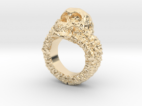 Skull Ring in 14k Gold Plated Brass: 11.5 / 65.25