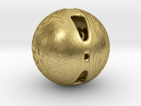 Celtic Knotwork Mythical  Sphere in Natural Brass