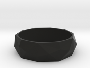 Lowpoly ring in Black Premium Versatile Plastic