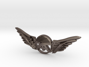Many Planes Pin in Polished Bronzed-Silver Steel