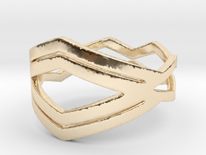 Chevron Ring  in 14k Gold Plated Brass: 11.5 / 65.25