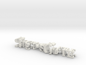 3dWordFlip: Steins Gate/No Game No Life in White Natural Versatile Plastic