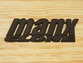 "MANX CLONE" rear badge. in White Natural Versatile Plastic