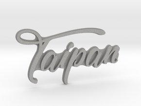 "TAIPAN" rear badge in Aluminum