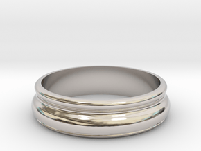 Modern ring 2 Size 8.5 in Rhodium Plated Brass