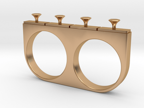 4-Drawer Ring in Polished Bronze