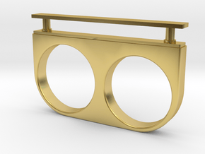 Single Drawer Ring in Polished Brass: 6 / 51.5