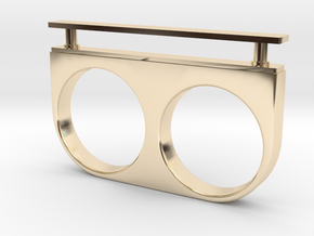 Single Drawer Ring in 14k Gold Plated Brass: 6 / 51.5