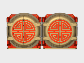 Chin Suns : Mark-1 APC Round Doors in Tan Fine Detail Plastic