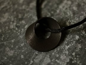 Moebius pendant in Matte Black Steel