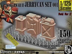 1/125 World War II  Jerrycans Set001 in Smoothest Fine Detail Plastic