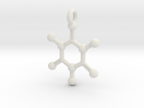 Chlorine Molecule in White Natural Versatile Plastic
