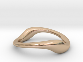 BENTorus Steel 0012 Ring smooth in 14k Rose Gold Plated Brass
