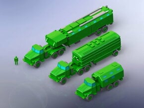 Modern Russian Communication Post Vehicles 1/200 in Smooth Fine Detail Plastic